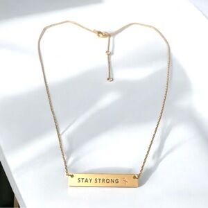Breast Cancer Awareness Gold Dipped Necklace